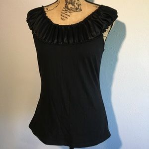 Ann Taylor Black Sleeveless Top